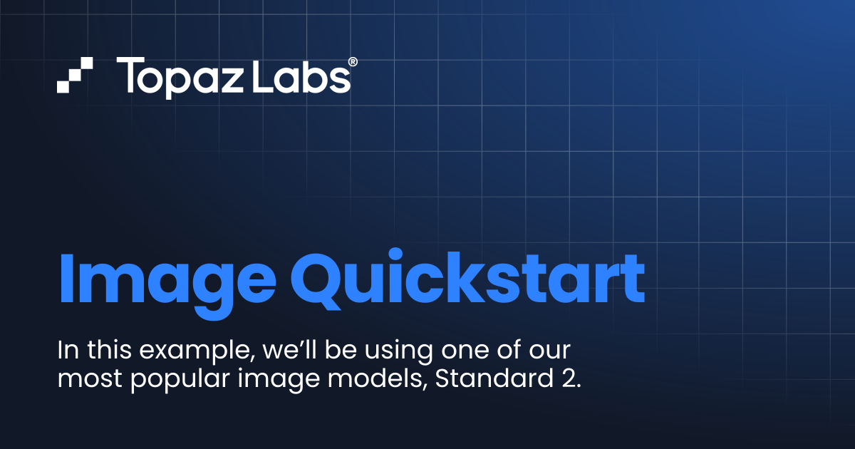 Image API Quickstart | Developer Documentation