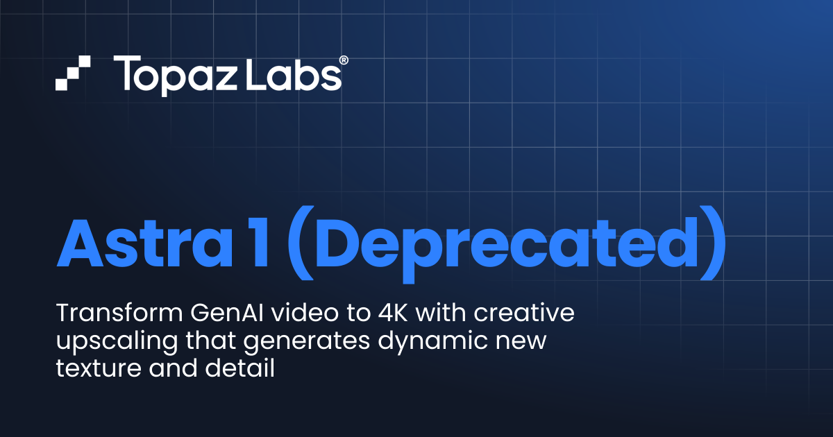 Astra 1 (Deprecated) | Developer Documentation